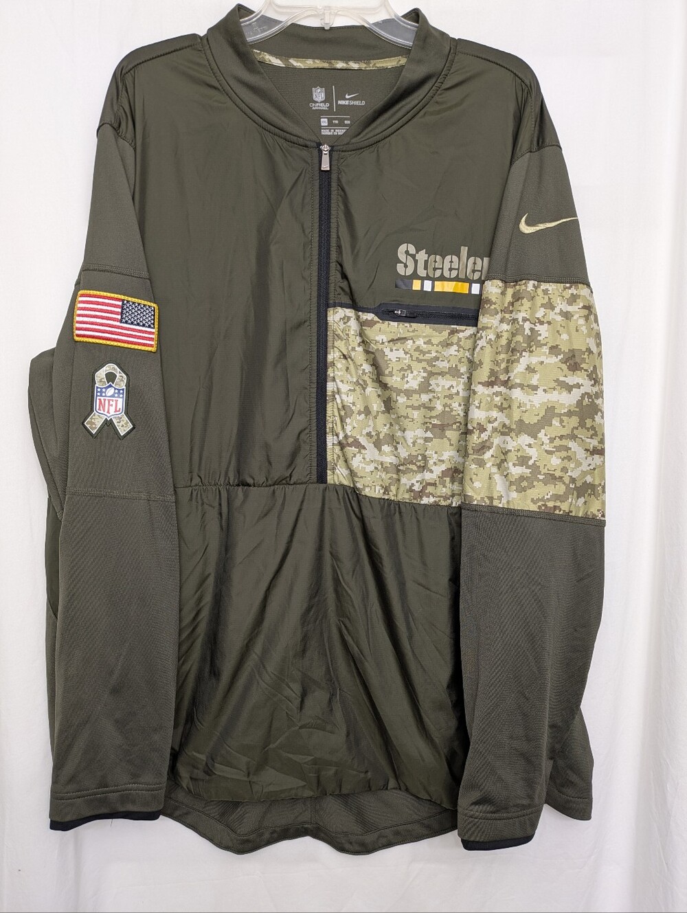 Nike Pittsburgh Steelers Salute to Service Camo Jacket Men's 2XL NFL